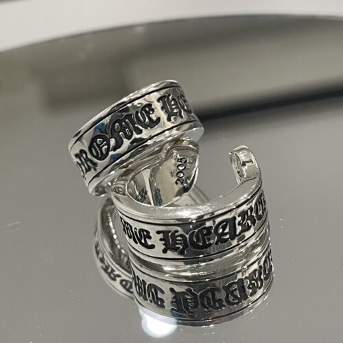 Chrome hearts Scroll label large ring