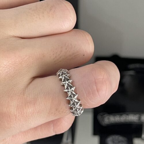 Chrome hearts point star band ring 9 US