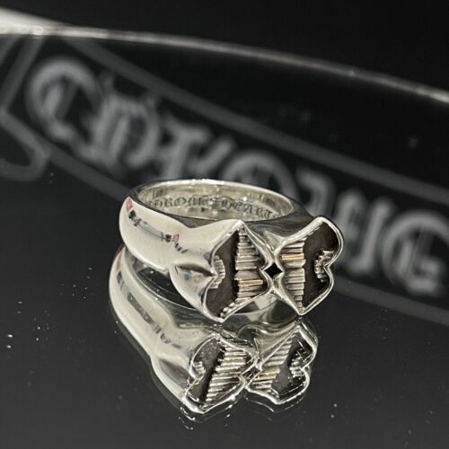 Chrome hearts x Matty boy double chomper ring with 22k gold tooth