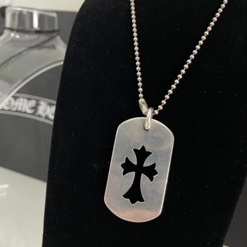 Chrome hearts cross dog tag