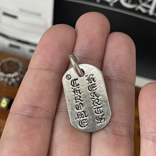 Chrome hearts floral small dog tag