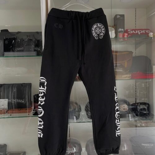 Chrome hearts horseshoe logo pants