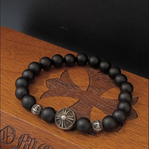 Chrome hearts onyn ch ball beaded bracelet