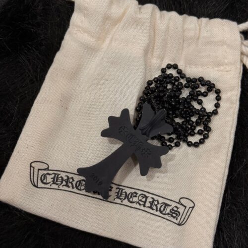 Chrome hearts Cross black silicone necklace