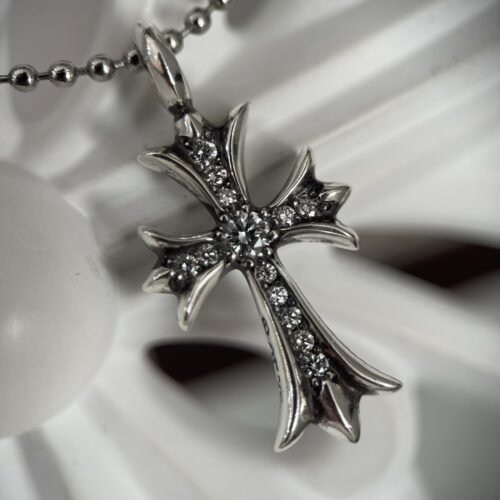 Chrome hearts Tiny cross with diamond pave brand new