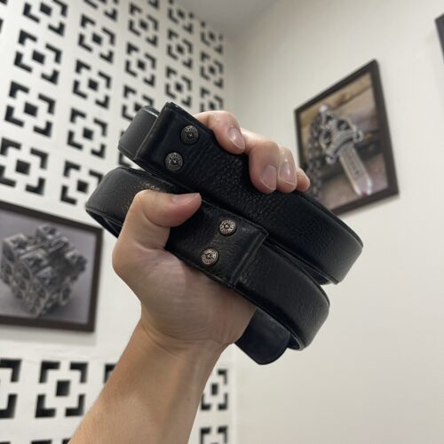 Chrome hearts leather Belt strap size 32