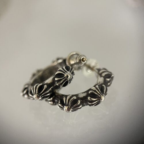 Chrome hearts cross hoop earrings (pair) (brandnew)