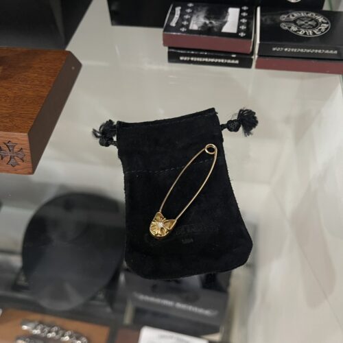 Chrome hearts 22k safety pin large with diamond