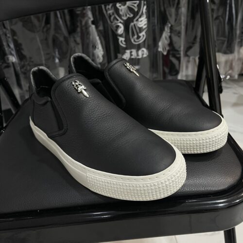 Chrome hearts Dagger leather slip on & plus patch size 40 US