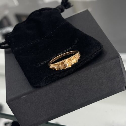 CHROME HEARTS 22K BABY FLORAL RING 10 US (BRAND NEW) (UK STAMP)